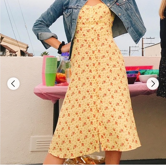 REFORMATION | Floral Midi Dress Sz 4 - Picture 3 of 13